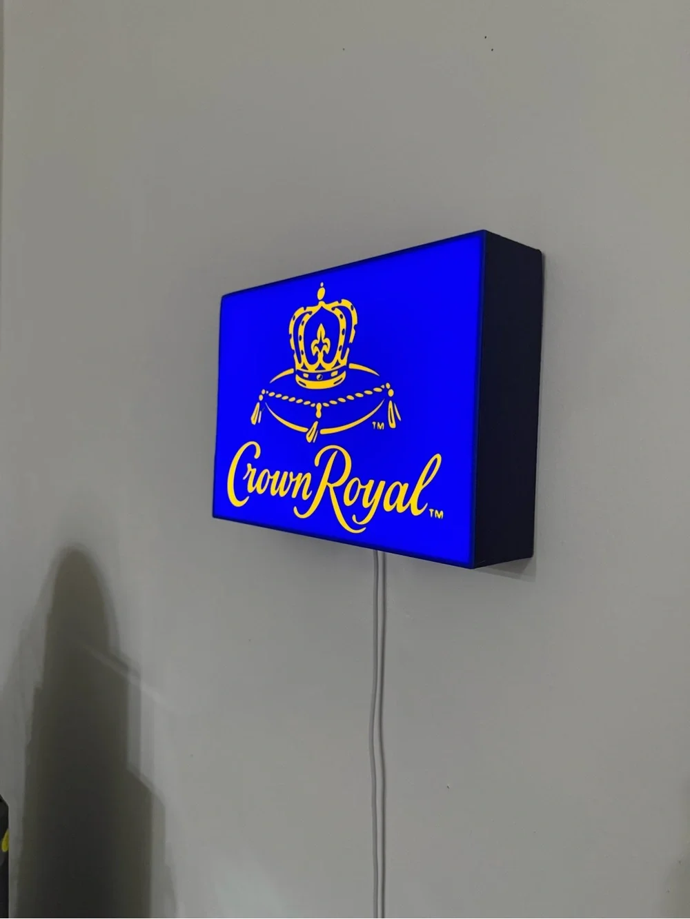 Crown Royal Blue and Gold Illuminated Wall Art
